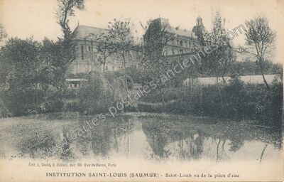 Carte postale ancienne Institution Saint-Louis — Saumur (Maine-et-Loire)