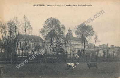 Carte postale ancienne Institution Saint-Louis — Saumur (Maine-et-Loire)