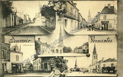Carte postale ancienne Souvenir — Vernantes (Maine-et-Loire)