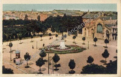 Carte postale ancienne La Place Lorraine — Angers (Maine-et-Loire)