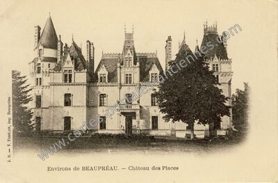 Carte postale ancienne Château des Places — Beaupréau (Maine-et-Loire)