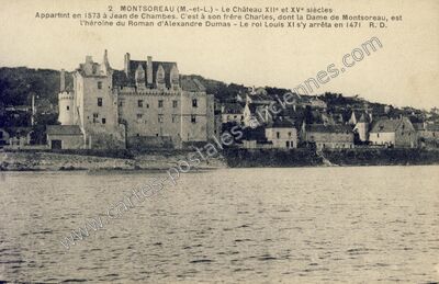 Carte postale ancienne Le Château XIIe et XVe siècles — Montsoreau (Maine-et-Loire)