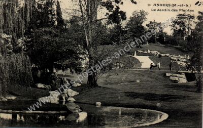 Carte postale ancienne Le Jardin des Plantes — Angers (Maine-et-Loire)