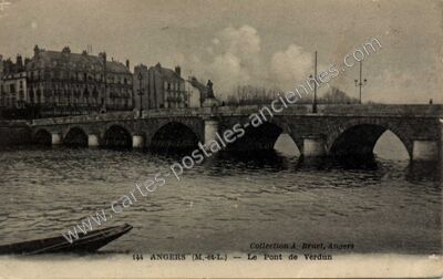 Carte postale ancienne Le Pont de Verdun — Angers (Maine-et-Loire)