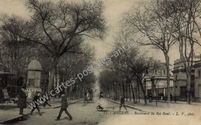 Carte postale ancienne Boulevard du Roi René — Angers (Maine-et-Loire)
