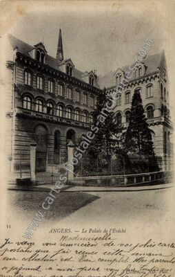Carte postale ancienne Le Palais de l'Evêché — Angers (Maine-et-Loire)