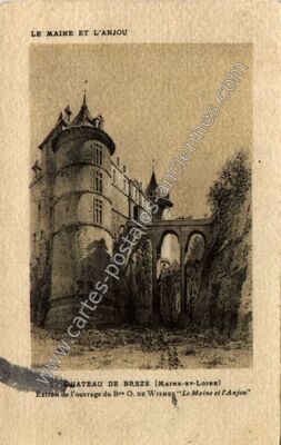 Carte postale ancienne Chateau de Breze — Brézé (Maine-et-Loire)