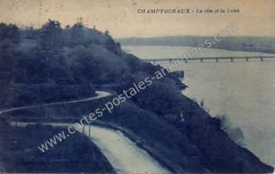Carte postale ancienne La côte et la Loire — Champtoceaux (Maine-et-Loire)