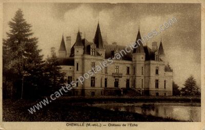Carte postale ancienne Château de l'Echo — Chemillé (Maine-et-Loire)