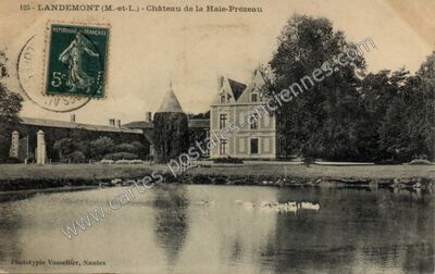 Carte postale ancienne Château de la Haie-Prézeau — Landemont (Maine-et-Loire)