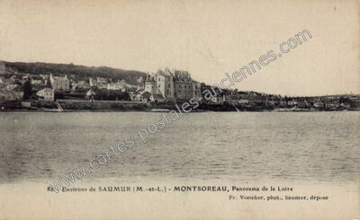 Carte postale ancienne Panorama de la Loire — Montsoreau (Maine-et-Loire)