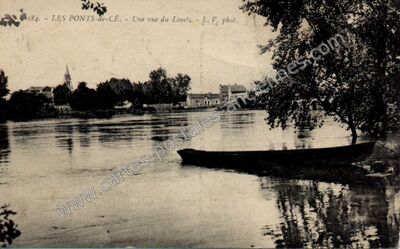 Carte postale ancienne Une vue du Louet — Les Ponts-de-Cé (Maine-et-Loire)
