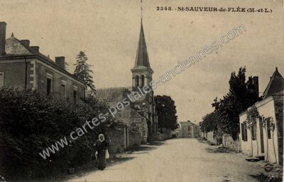 Carte postale ancienne St Sauveur de Flee — Saint-Sauveur-de-Flée (Maine-et-Loire)