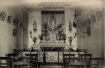 Carte postale ancienne MAISON de RETRAITE pour DAMES L'intérieur de la Chapelle — La Salle-de-Vihiers (Maine-et-Loire)