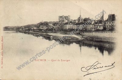 Carte postale ancienne Quai de Limoges — Saumur (Maine-et-Loire)