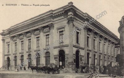 Carte postale ancienne Théâtre — Façade principale — Saumur (Maine-et-Loire)