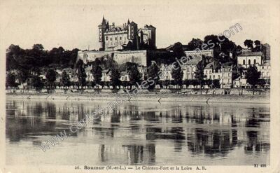 Carte postale ancienne Le Château-Fort et la Loire — Saumur (Maine-et-Loire)