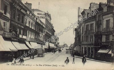 Carte postale ancienne La Rue d'Orléans (Sud) — Saumur (Maine-et-Loire)