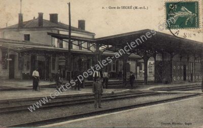 Carte postale ancienne Gare — Segré (Maine-et-Loire)