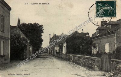 Carte postale ancienne Entrée — Tiercé (Maine-et-Loire)