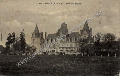 Carte postale ancienne Château de Simbré — Tiercé (Maine-et-Loire)
