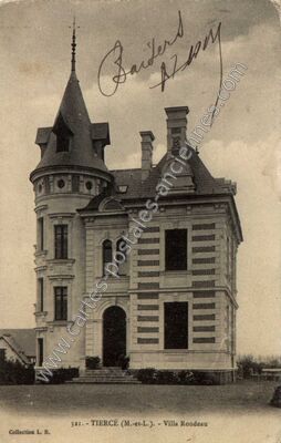 Carte postale ancienne Villa Rondeau — Tiercé (Maine-et-Loire)
