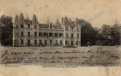 Carte postale ancienne Chateau de Fougerolle — Vihiers (Maine-et-Loire)