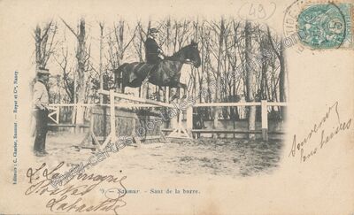 Carte postale ancienne Saut de la barre — Saumur (Maine-et-Loire)