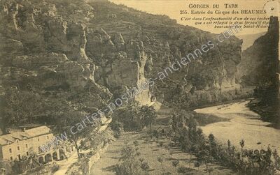 Carte postale ancienne Cirque des Beaumes — Non Localisée (Lozère)