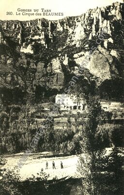 Carte postale ancienne Cirque des Beaumes — Non Localisée (Lozère)