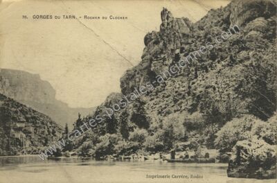 Carte postale ancienne Gorges du Tarn — Non Localisée (Lozère)