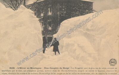 Carte postale ancienne L'Hiver en Montagne — Non Localisée (Lozère)