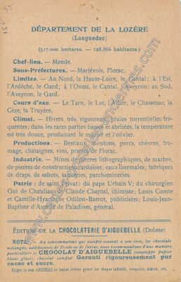 Carte postale ancienne La Lozere — Non Localisée (Lozère)