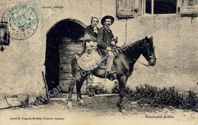 Carte postale ancienne La Vie aux Champs — Non Localisée (Lozère)