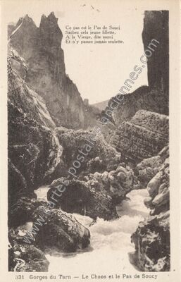 Carte postale ancienne Pas de Soucy — Non Localisée (Lozère)
