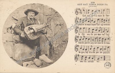 Carte postale ancienne Que Say venia doun fa — Non Localisée (Lozère)