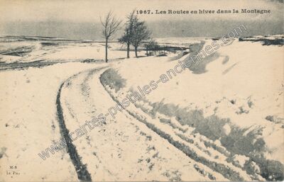 Carte postale ancienne Route d'Hiver — Non Localisée (Lozère)