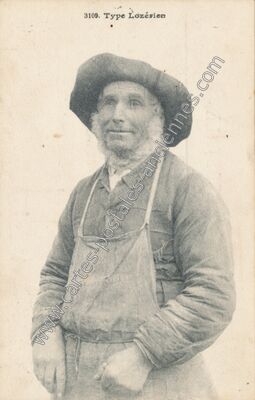 Carte postale ancienne Type Lozerien — Non Localisée (Lozère)