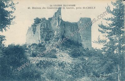Carte postale ancienne Chateau de la Garde — Albaret-Sainte-Marie (Lozère)
