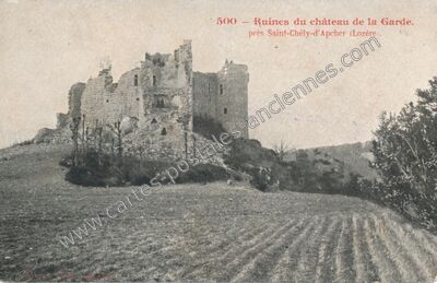 Carte postale ancienne Chateau de la Garde — Albaret-Sainte-Marie (Lozère)