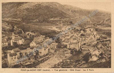 Carte postale ancienne Mont Vert — Les Bondons (Lozère)
