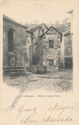 Carte postale ancienne Maison d'Agnès Sorel — La Canourgue (Lozère)