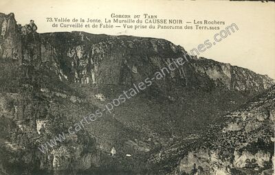 Carte postale ancienne Vallee de la Jonte — Hures-la-Parade (Lozère)