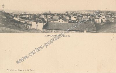 Carte postale ancienne Vue générale — Langogne (Lozère)