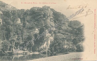 Carte postale ancienne Chateau de la Caze — Laval-du-Tarn (Lozère)