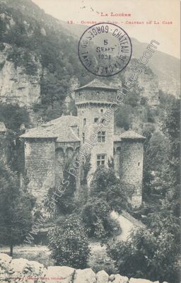 Carte postale ancienne Chateau de la Caze — Laval-du-Tarn (Lozère)