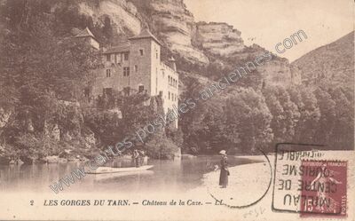 Carte postale ancienne Chateau de la Caze — Laval-du-Tarn (Lozère)