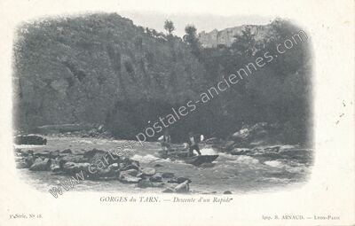 Carte postale ancienne Gorges du Tarn — La Malène (Lozère)