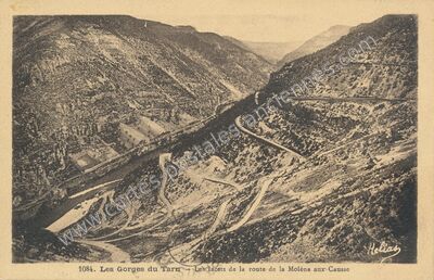 Carte postale ancienne Gorges du Tarn — La Malène (Lozère)