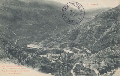 Carte postale ancienne Gorges du Tarn — Sainte-Enimie (Lozère)